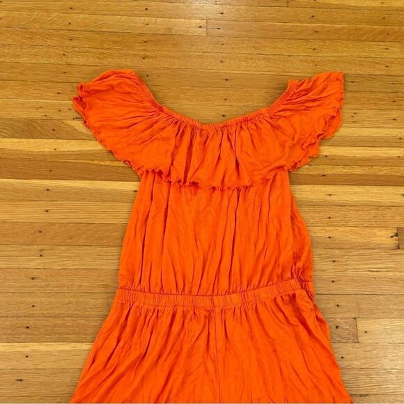 Miss Selfridge orange elastic stretch romper NWT - Picture 4 of 5